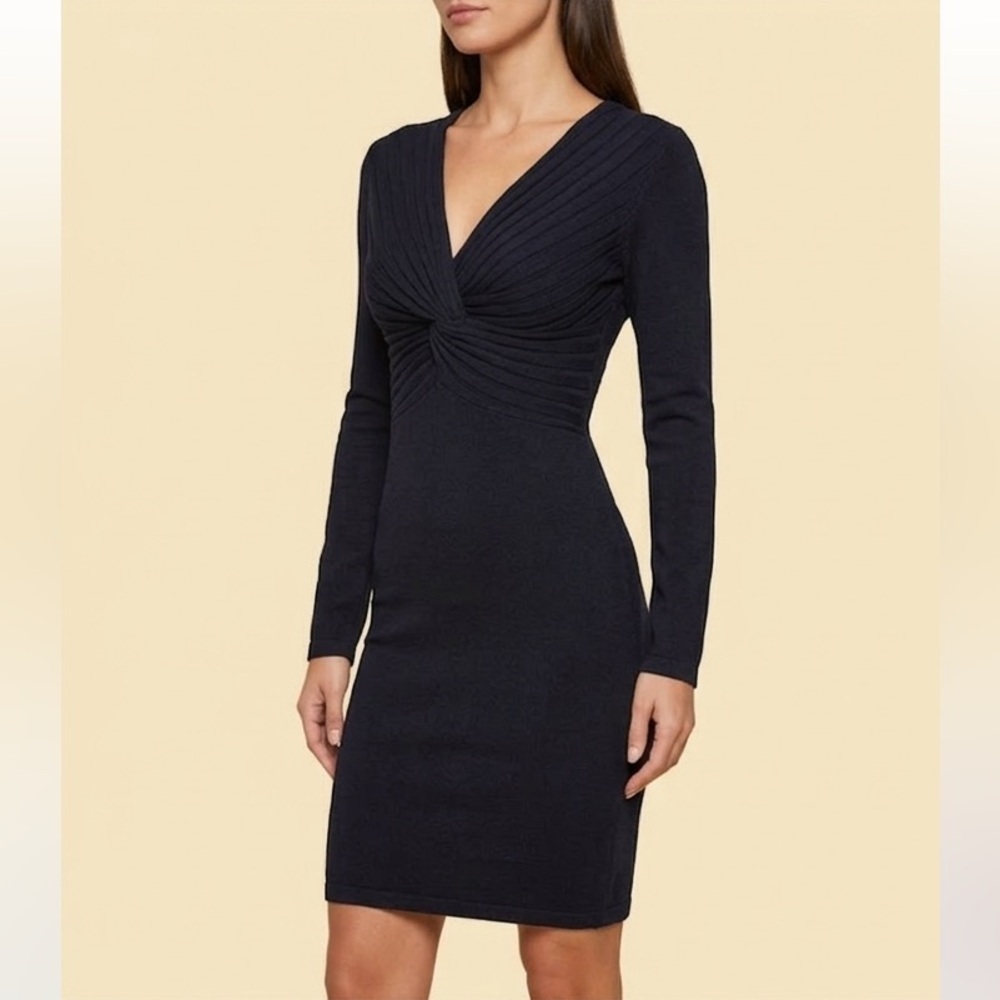 WOW Couture Elegant Black V-Neck Dress
